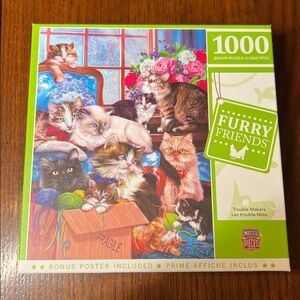 Master Pieces Furry Friends Trouble Makers Cat Puzzle 1000 pcs
